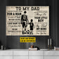 To My Dad My Hero, Personalized Motivational Soccer Boy Canvas Painting, Inspirational Quotes Soccer Wall Art Decor, Father's Day Poster Gift For Dad And Sons