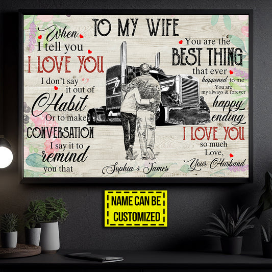 Personalized Valentine's Day Trucker, You Are The Best Thing, Couple Canvas Painting, Inspirational Quotes Wall Art Decor, Valentines Poster Gift Trucker Lovers