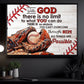 With God All Things Are Possible, Motivational Canvas Painting, Inspirational Quotes Wall Art Decor, Poster Gift For Baseball Lovers