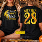 Personalized Halloween Softball Witch Two-sided T-shirt, My Broom Broke Tees Spooky Season Gift For Softball Lover