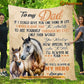 Horse Blanket, To My Dad How Special You Are To Me Fleece Blanket - Sherpa Blanket Father's Day Gift For Dad From Daughter & Son