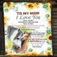 Mother's Day Horse Blanket, To My Mom I Love You You Are The World Fleece Blanket - Sherpa Blanket Gift For Moms From Daughters