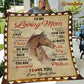 Mother's Day Horse Blanket, To My Loving Mom How Far I Go In Life Always Be Your Little Boy Fleece Blanket - Sherpa Blanket Gift For Moms From Sons