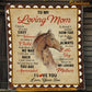 Mother's Day Horse Blanket, To My Loving Mom How Far I Go In Life Always Be Your Little Boy Fleece Blanket - Sherpa Blanket Gift For Moms From Sons