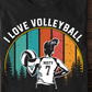 Personalized Volleyball Girl T-shirt, I Love Volleyball Vintage Sport Tees Gift For Volleyball Lovers