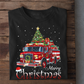 Christmas Fire Truck T-shirt, Merry Christmas Tees Xmas Gift For Fire Truck Lovers