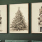 Set Of 3 Nutcrackers & Christmas Tree, Christmas Canvas Painting, Xmas Wall Art Decor - Christmas Poster Gift