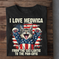 Funny Cat T-shirt I Love Meowica From The Cat Lantic Independence Day Gift For Cat Lovers July 4th Cat Owners Tees