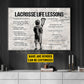 Personalized Lacrosse Boy Canvas Painting For Kids - Inspiring Quotes Life Lessons Poster Gift For Young Lacrosse Fans