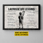 Personalized Lacrosse Boy Canvas Painting For Kids - Inspiring Quotes Life Lessons Poster Gift For Young Lacrosse Fans