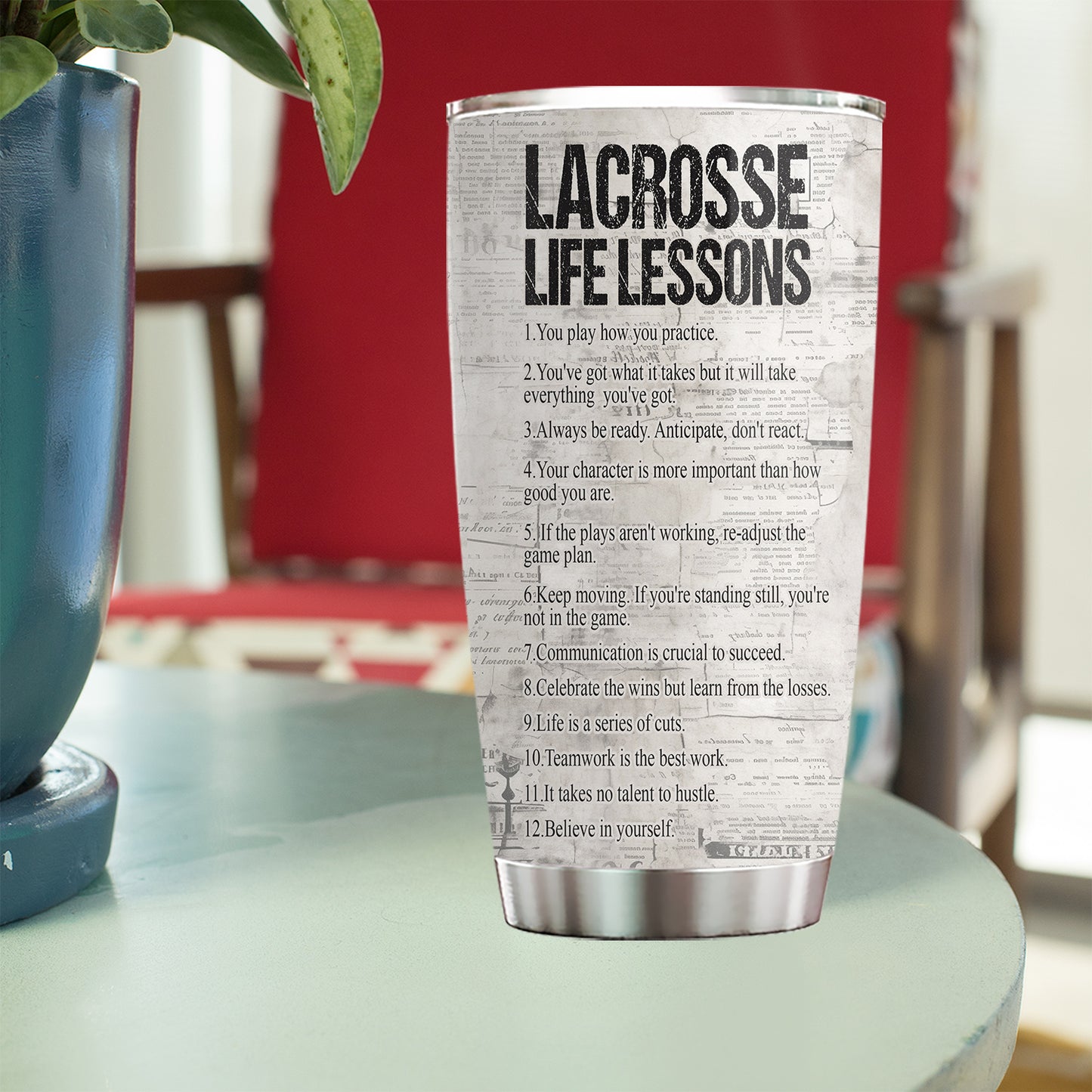 Personalized Lacrosse Boy Tumbler, Sports Stainless Steel Tumbler, Travel Mug Tumblers Gift For Lacrosse Lovers