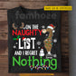Funny Personalized Christmas Horse T-shirt, On The Naughty List Tees Xmas Gift For Horse Lovers