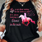 Motivational Horse T-shirt, Learning  To Dance In The Rain, Gift For Horse Riding Lovers Who Supports Breast Cancer Awareness, Horse Riders, Equestrians