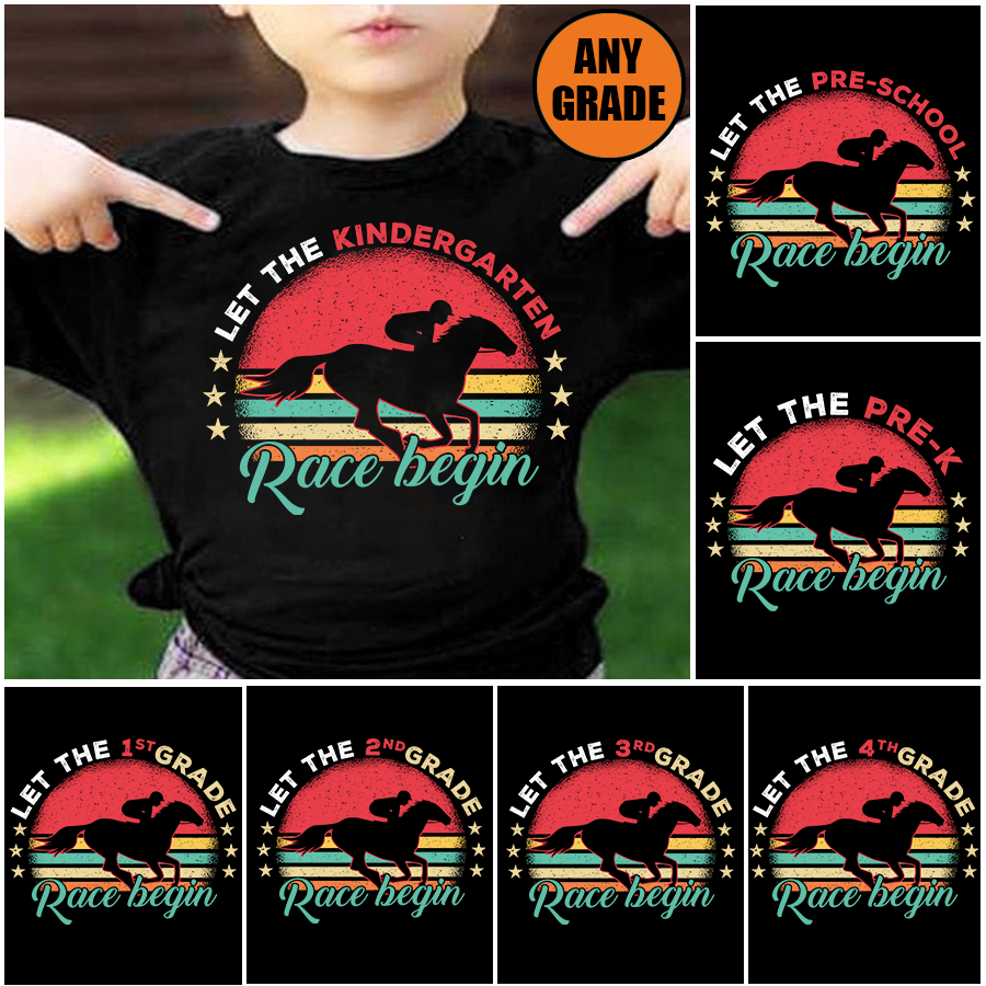 Horse Racing T-shirt, Let The Grade Grade Can Be Changed, Gift For Horse Racing Lovers, Horse Riders, Equestrians