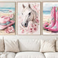 Set Of 3 Cowgirl Canvas Painting, Cowgirl Dream Wall Art Decor, Poster Gift For Cowgirl Lovers