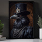 Victorian Crow Earl Portrait, Raven Canvas Painting, Victorian Animal Wall Art Decor - Halloween Raven Poster Gift