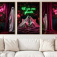 Set Of 3 Halloween Boo Canvas Painting, ’Til We Are Ghosts Wall Art Decor, Spooky Season Poster Gift For Ghost Lover