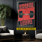 Personalized Gym Canvas Painting, Sports Quotes Wall Art Decor, Winners Fail But Keep Trying Poster Gift For Gym Lovers