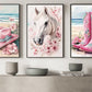 Set Of 3 Cowgirl Canvas Painting, Cowgirl Dream Wall Art Decor, Poster Gift For Cowgirl Lovers