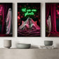 Set Of 3 Halloween Boo Canvas Painting, ’Til We Are Ghosts Wall Art Decor, Spooky Season Poster Gift For Ghost Lover
