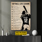 Never Give Up Softball Life Lessons, Motivational Softball Canvas Painting, Inspirational Quotes Wall Art Decor, Poster Gift For Softball Lovers