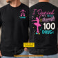 Personalized Ballet First Day Of School Two-sided T-shirt, I Danced My Way Through 100 Days Back To School Tees, Student Gift For Ballet Lover