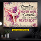 Motivational Personalized Ice Skating Girl Canvas Painting, Compete Like You Have Never Lost Sport Wall Art Decor, Poster Gift For Ice Skating Lovers