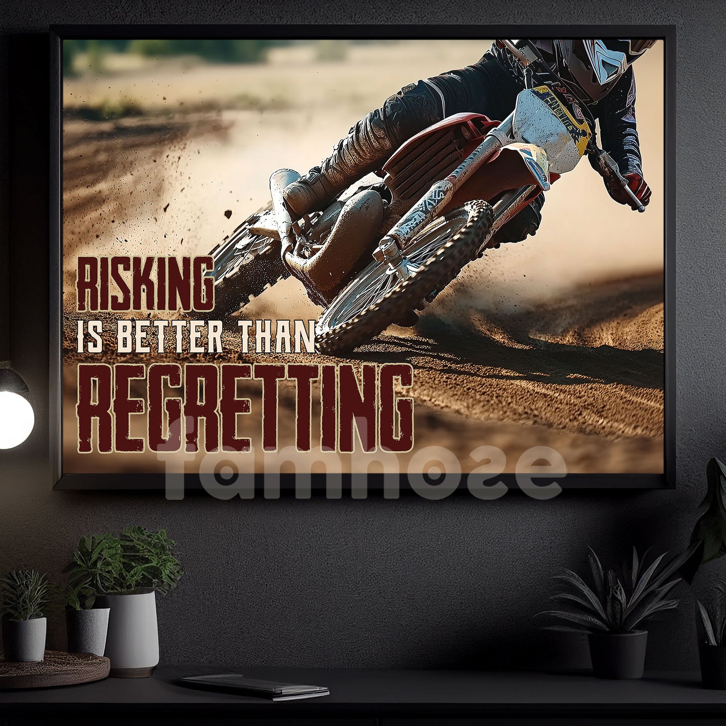 Risking Is Better Than Regretting, Motivational Wall Art Decor, Inspirational Canvas Painting, Poster Gift for Decoring Office, Living Room, or Workspace
