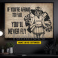 Motivational Personalized Cheerleading Girl Canvas Painting, If You're Afraid To Fall You'll Never Fly Wall Art Decor, Poster Gift For Cheerleading Lovers