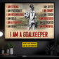 Personalized Goalkeeper Girl Canvas Painting, I Am A Goalkeeper, Sports Quotes Wall Art Decor, Poster Gift For Soccer Lovers