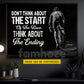 Personalized Cycling Canvas Painting, Don't Think About The Start Of The Race Think About The Ending Sport Wall Art Decor, Poster Gift For Cycling Lovers
