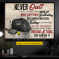 Motivational Personalized Pickleball Canvas Painting, Never Quit You Can Do It Sport Wall Art Decor, Poster Gift For Pickleball Lovers