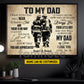Personalized Firefighter Dad Son Canvas Painting, To My Dad I Know It's Not Easy Wall Art Decor, Poster Father's Day Gift For Fireman, Firefighter Lovers