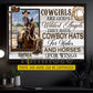 Personalized Cowgirl Canvas Painting, Cowgirls Are God's Wildest Angels Wall Art Decor, Poster Gift For Cowgirl