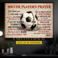 Personalized Soccer God Canvas Painting, Soccer Player's Prayer Sport Wall Art Decor, Poster Gift For Soccer Lover