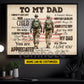 Personalized Army Dad Son Canvas Painting, To My Dad You Are Appreciated Wall Art Decor, Poster Father's Day Gift For Army Lovers