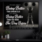 Motivational Cheerleading Girl Canvas Painting, It's About Being Better Wall Art Decor, Poster Gift For Cheerleading Lovers