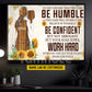 Personalized Motivational Pickleball Girl Canvas Painting, Be Humble Be Confident Work Hard, Sports Wall Art Decor, Poster Gift For Pickleball Lovers