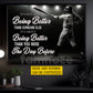 Motivational Personalized Softball Girl Canvas Painting, It's Not About Being Better Sport Wall Art Decor, Poster Gift For Softball Lovers