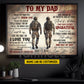Personalized Army Dad Son Canvas Painting, To My Dad For All The Times That I Forgot To Thank You Wall Art Decor, Poster Father's Day Gift For Army Lovers