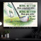 Motivational Golf Canvas Painting, It's Not About Being Better Than Someone Else Sport Wall Art Decor, Poster Gift For Golf Lover