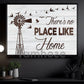 Rustic Farm Windmill Canvas Painting, There's No Place Like Home Wall Art Decor, Poster Gift For Farming Lover