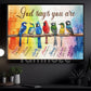 God Says You Are, Bird Art with Bible Verses Canvas Painting, Motivational Wall Art Decor, Poster Gift for Decoring Office, Living Room, or Workspace