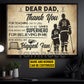 Personalized Hockey Dad Son Canvas Painting, Dear Dad Thank You Sport Wall Art Decor, Poster Father's Day Gift For Hockey Lovers