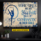 Personalized Gymnastic Woman Canvas Painting, Some Girls Are Just Born With Gymnastic In Their Souls Wall Art Decor, Poster Gift For Gymnastics Lovers