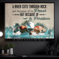 Motivational Swimming Man Canvas Painting, A RIver Cuts Through Rock Sport Wall Art Decor, Poster Gift For Swimming Lovers