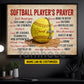 Personalized Softball God Canvas Painting, Softball Player's Prayer Sport Wall Art Decor, Poster Gift For Softball Lovers, God Lovers
