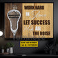 Personalized Lacrosse Canvas Painting, Work Hard In Silence Sport Wall Art Decor, Poster Gift For Lacrosse Lovers