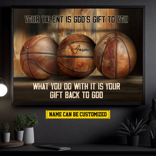 Personalized Funny Basketball Canvas Painting, What You Do With It Is Your, Sports Quotes Wall Art Decor, Poster Gift For Basketball Lovers, Basketball Players