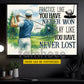 Motivational Personalized Golf Canvas Painting, Practice Like You Have Never Won Sport Wall Art Decor, Poster Gift For Golf Lover
